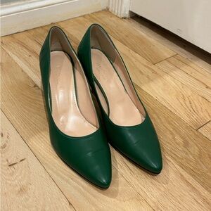 Green Leather Heels